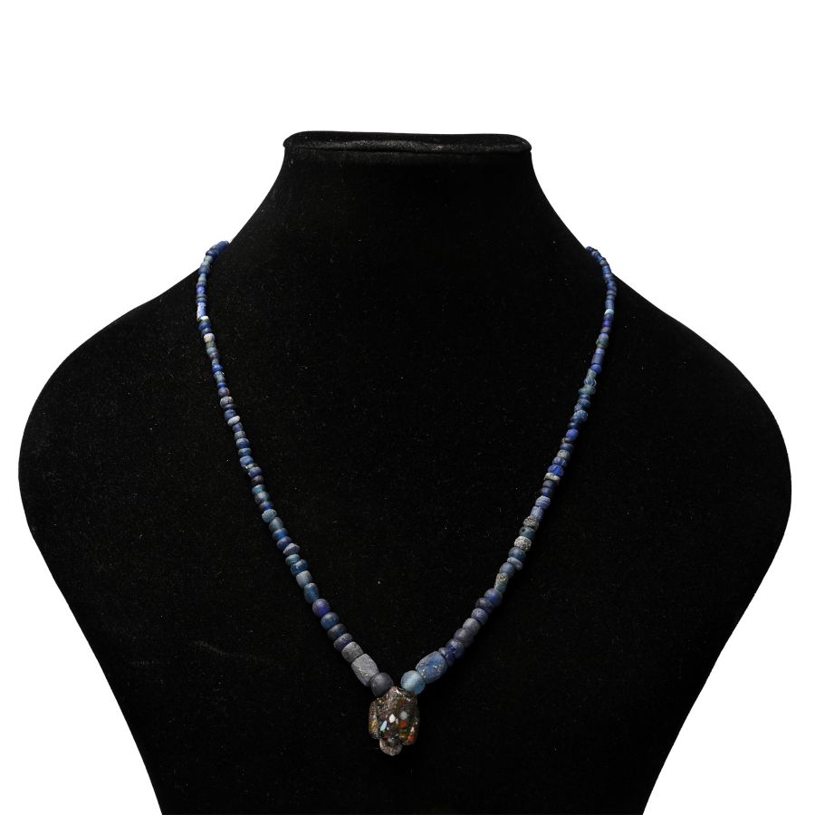 Roman Blue Glass Bead Necklace String