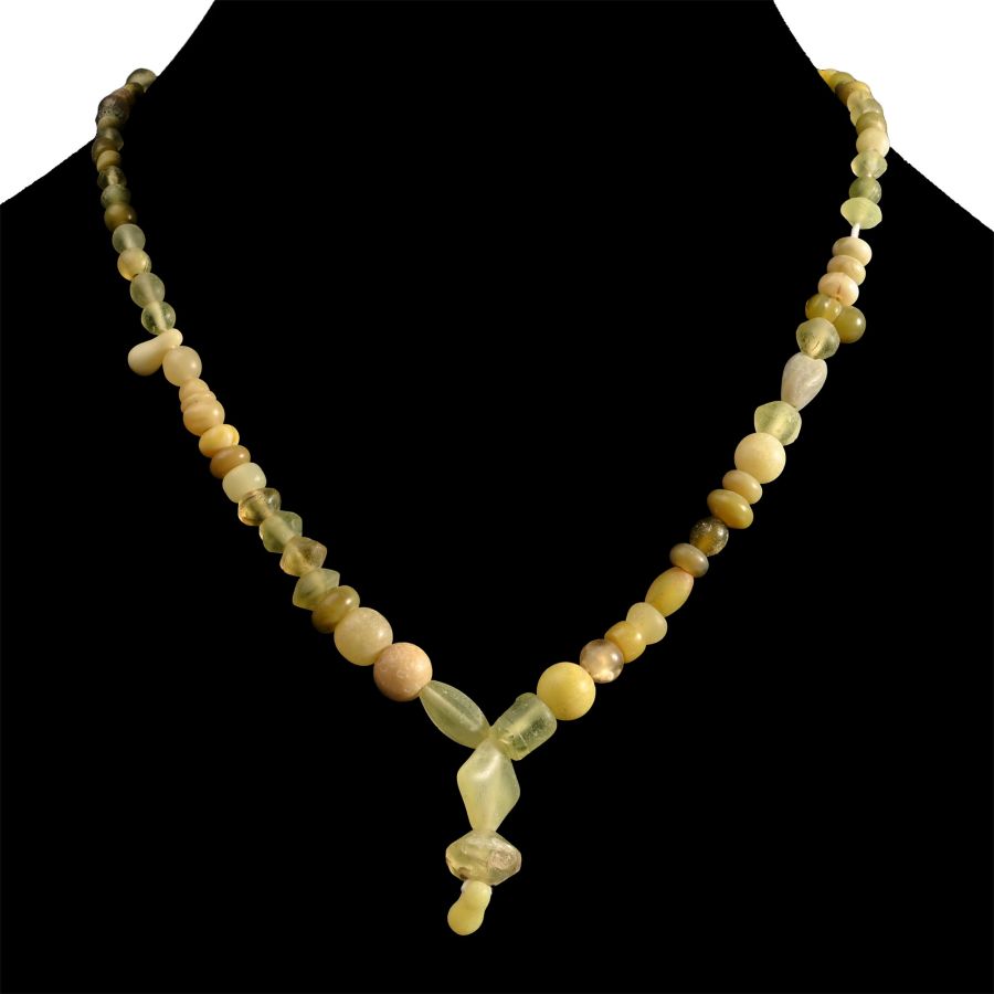 Roman Yellow Glass Bead Necklace String