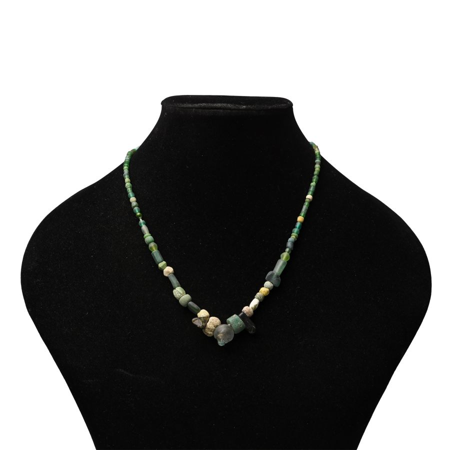 Roman Green Glass Bead Necklace String