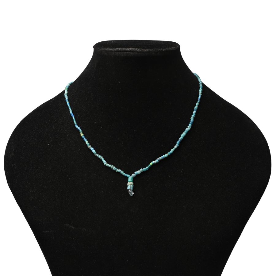 Achaemenid Light Blue Glass Bead Necklace String