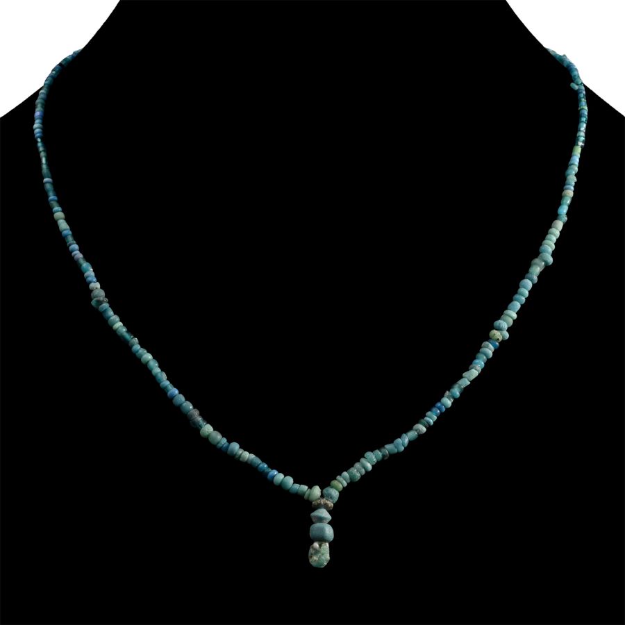 Achaemenid Blue Glass Bead Necklace String