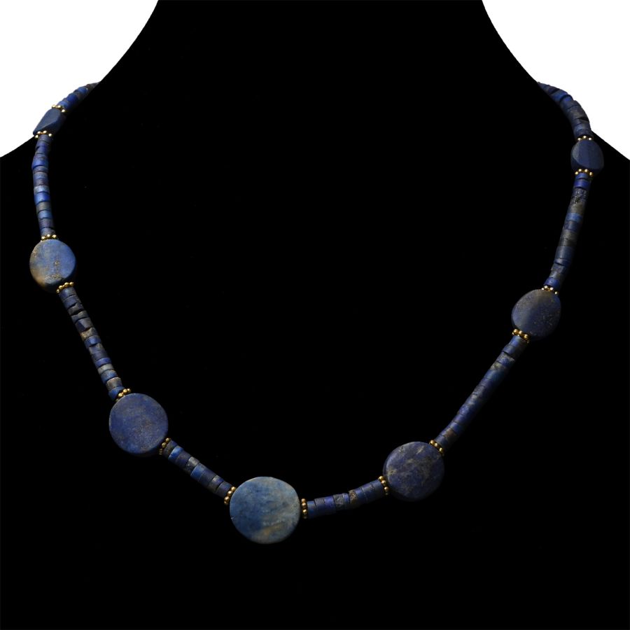 Western Asiatic Lapis Lazuli Bead Necklace String