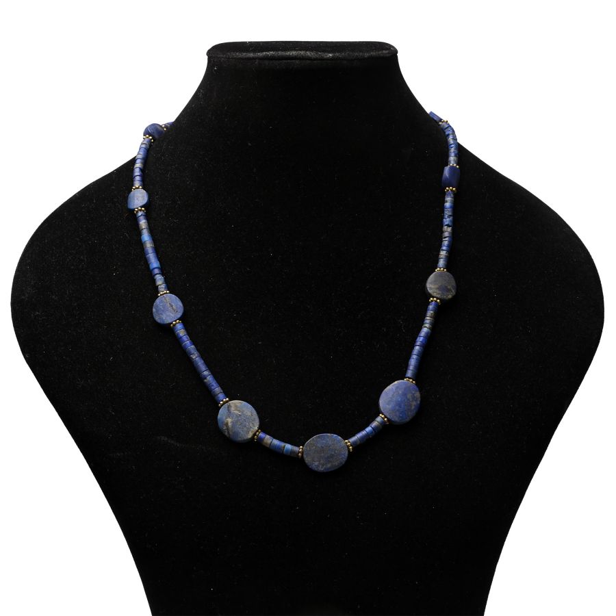 Bactrian Style Lapis Lazuli Bead Necklace String
