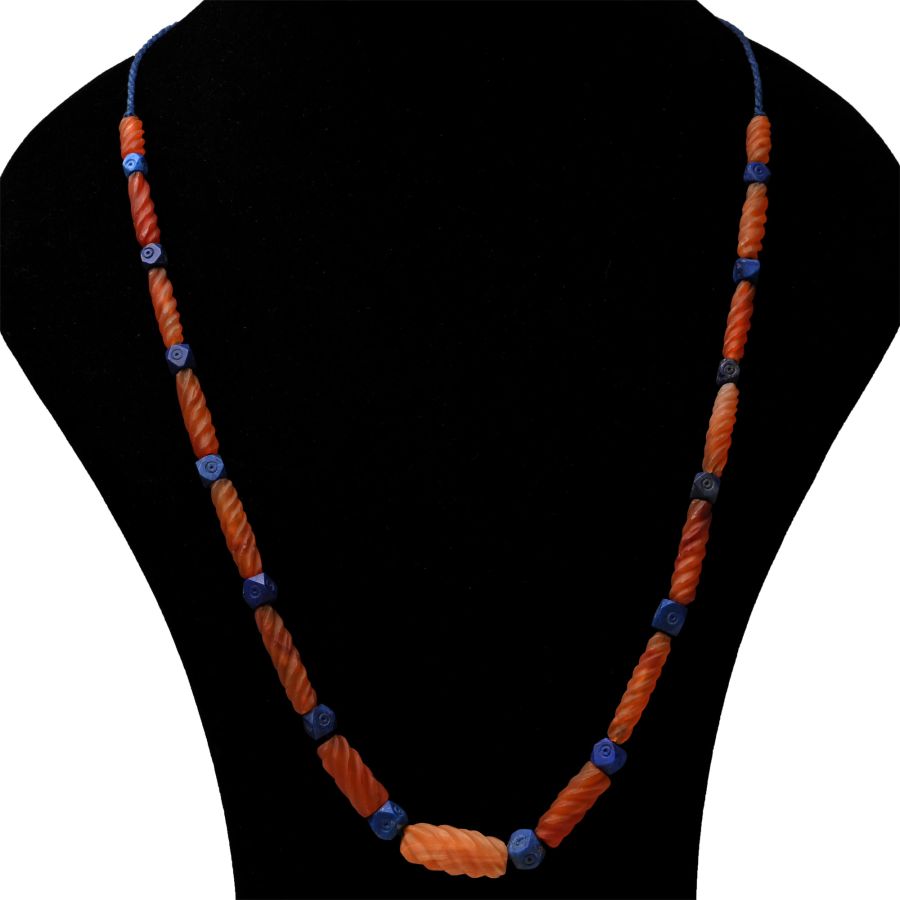 Lapis Lazuli and Carnelian Bead Necklace String
