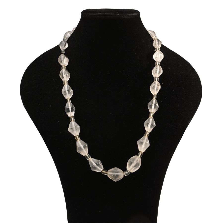 Western Asiatic Rock Crystal Bead Necklace String