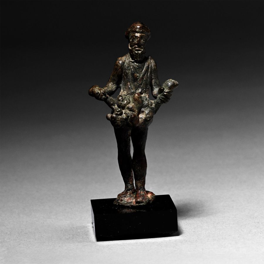 Roman Bronze Standing Figure of Priapus