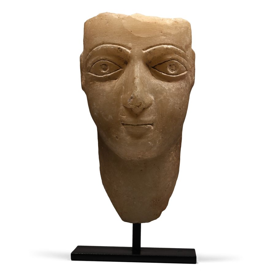 South Arabian Alabaster Head of a Woman