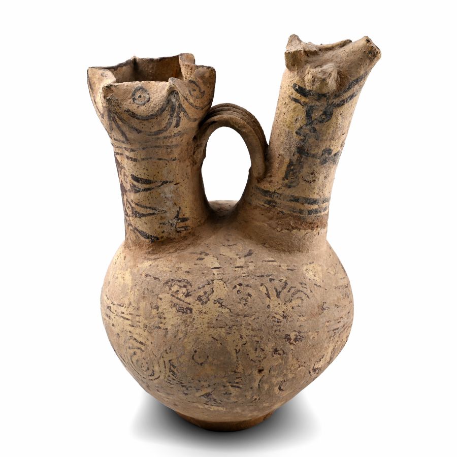 Western Asiatic Double Animal Spouted Vessel