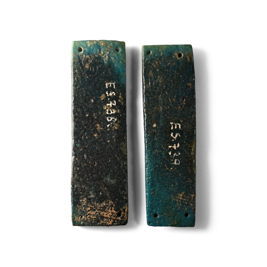 Egyptian Blue Faience Sons of Horus Plaques