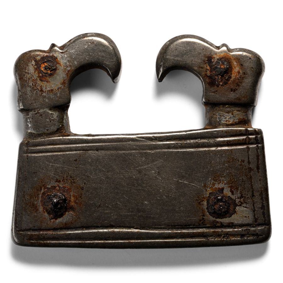 Gothic Bronze Buckle Plate Mount with Eagles