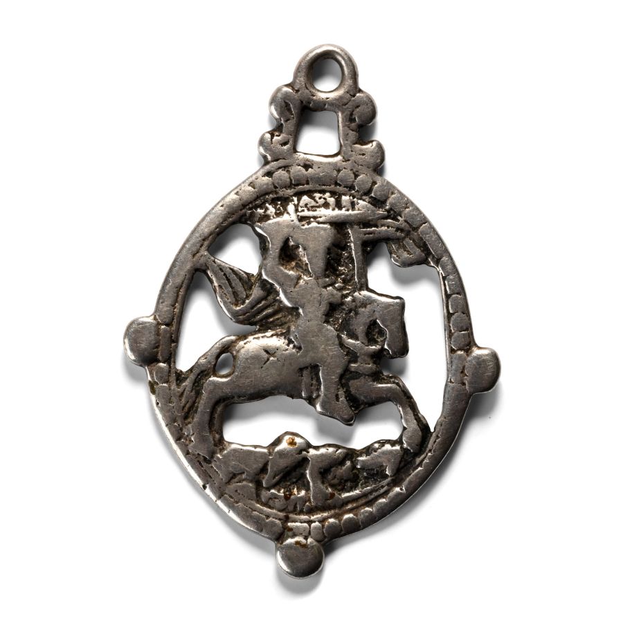 Post Medieval Silver Pendant with Saint James