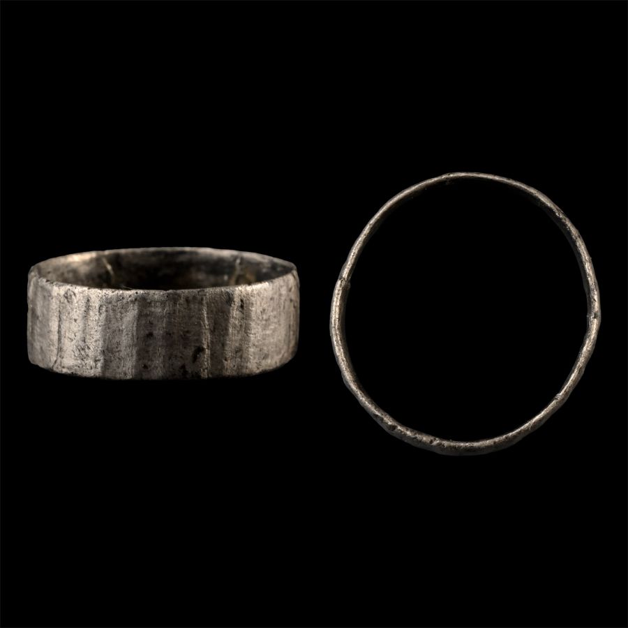 Medieval Silver Fluted Ring
