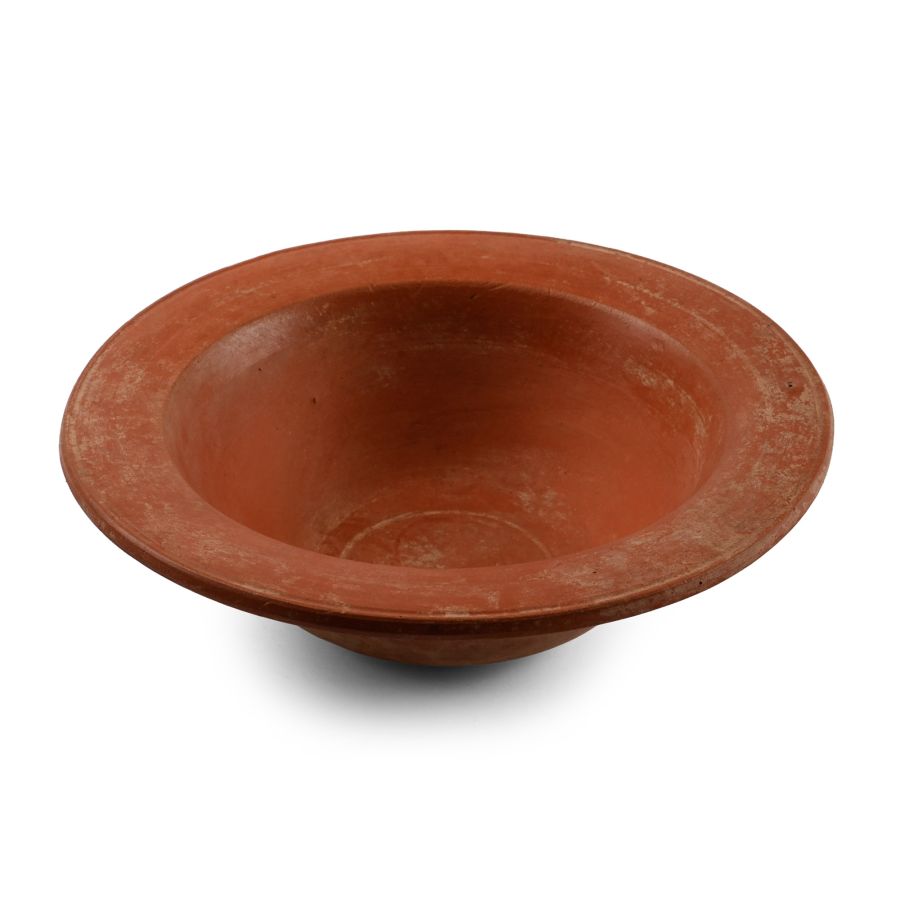 Roman Redware Deep Bowl with Wide Rim