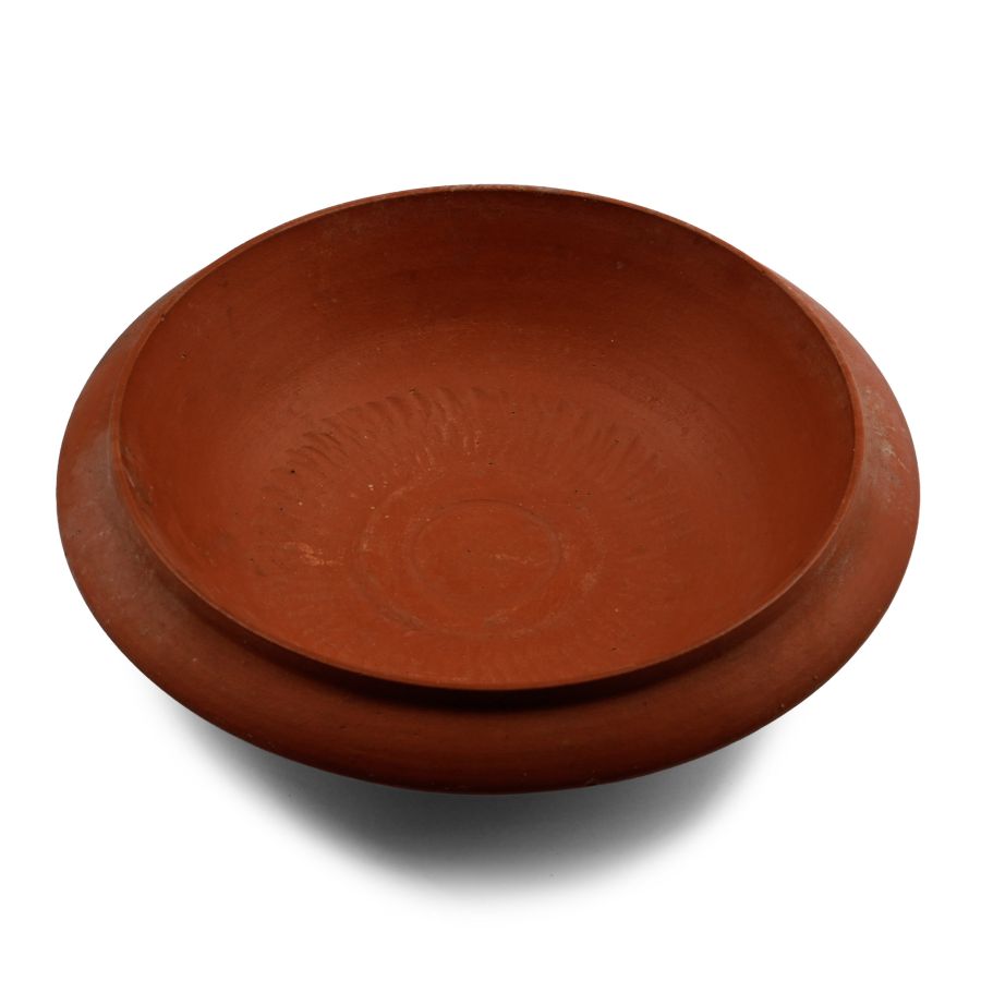 Roman Redware Bowl with Flaming Sun Design