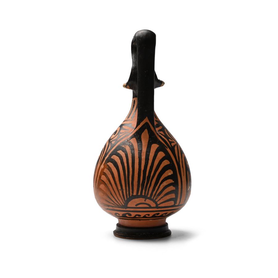 Greek Apulian Red-Figured Prochous with Lady of Fashion