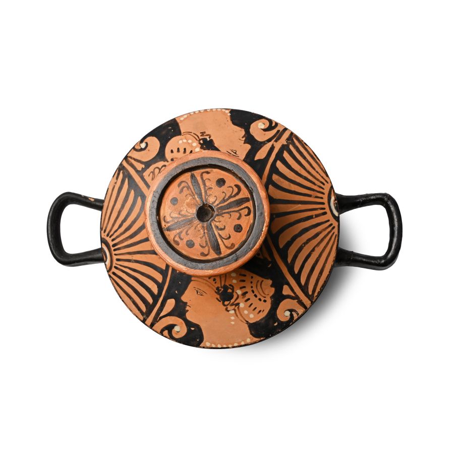 Greek Apulian Red-Figure Lekanis with Ladies of Fashion