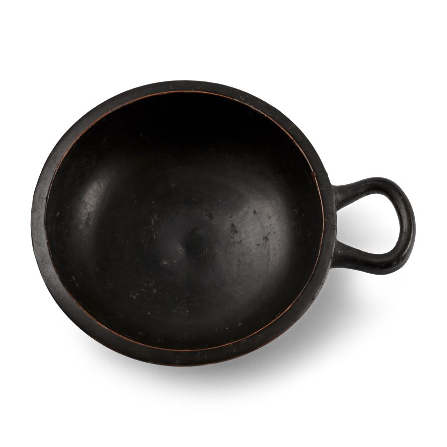 Greek Black-Glazed Single-Handled Cup