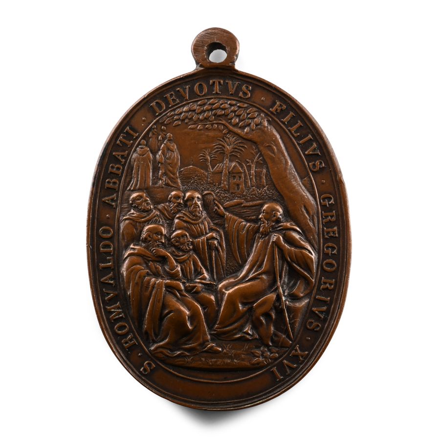 Gregorius XVI Brass Papal Medallion