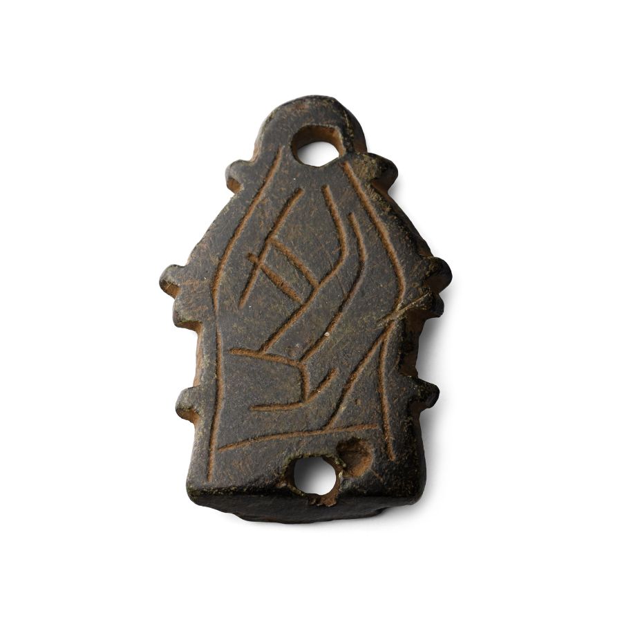Anglo-Scandinavian Viking Bronze Stirrup Apex Mount