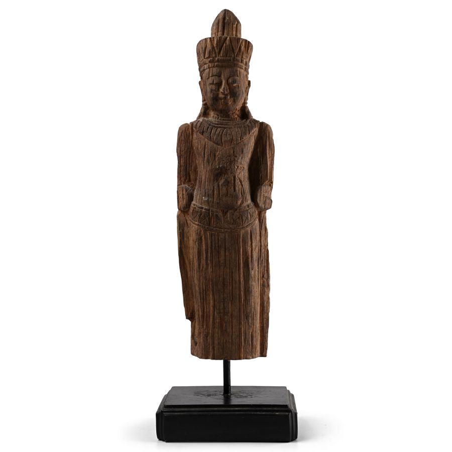 Wooden Standing Buddha Statue
