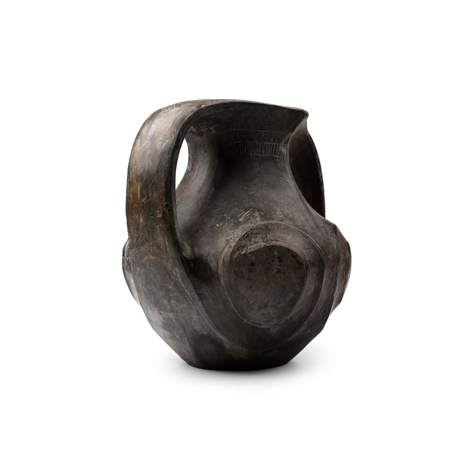 Chinese Han Sichuan Black Eye Pottery Amphora