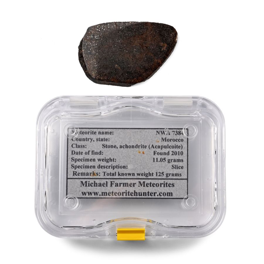NWA 7384 Acapulcoite Achondrite Meteorite Slice