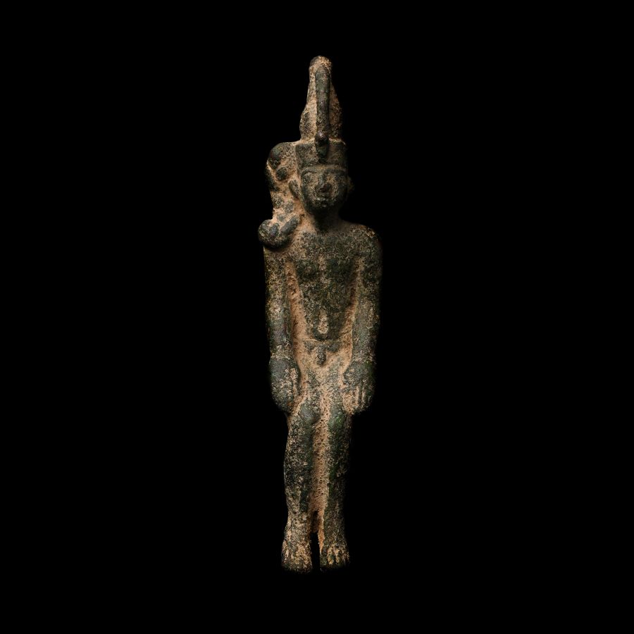 Egyptian Bronze Seated Harpocrates