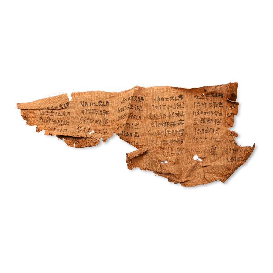 Egyptian Mummy Shroud Section with Hieratic Text