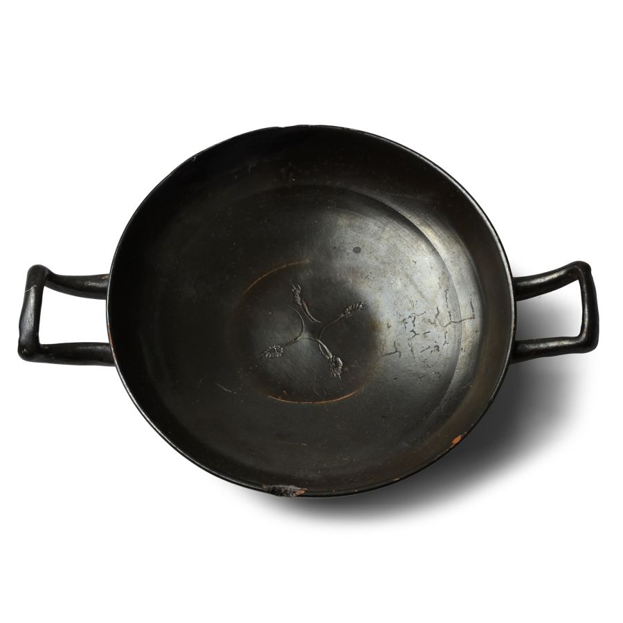 Greek Blackware Stemless Cup
