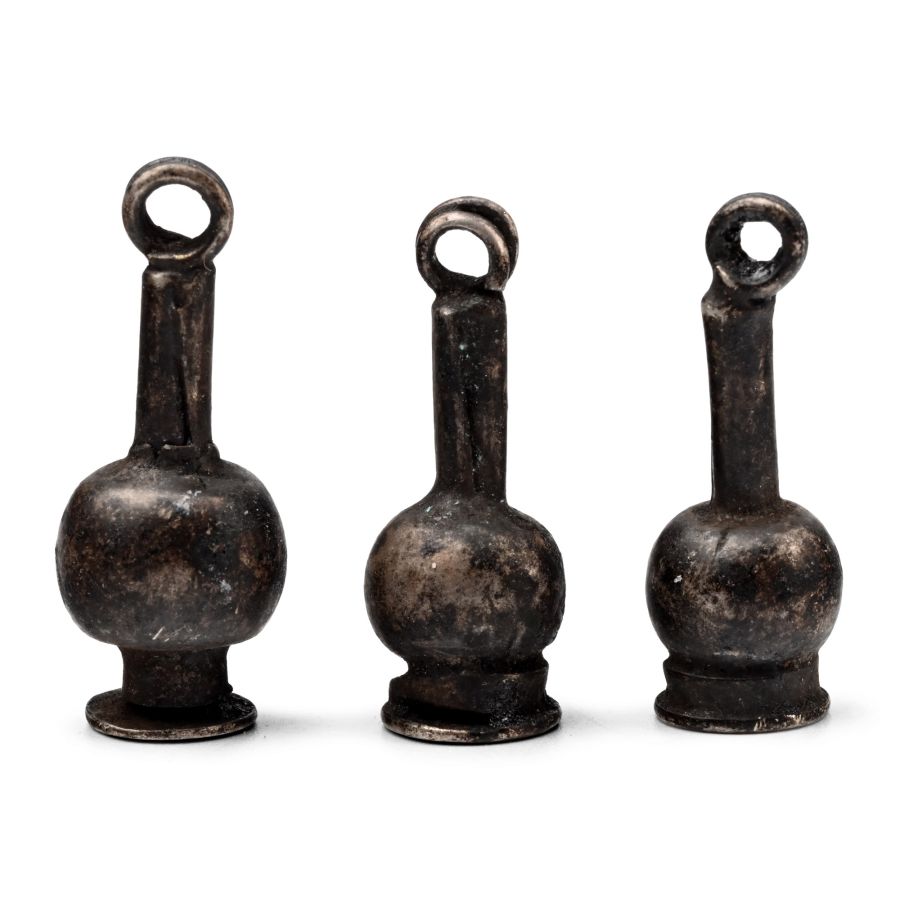 Egyptian Silver Poppy Amulet Group