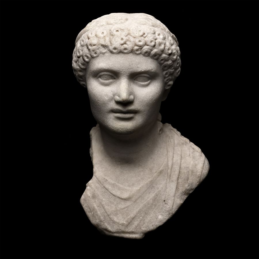 Roman Marble Portrait Bust of an Aristocratic Woman