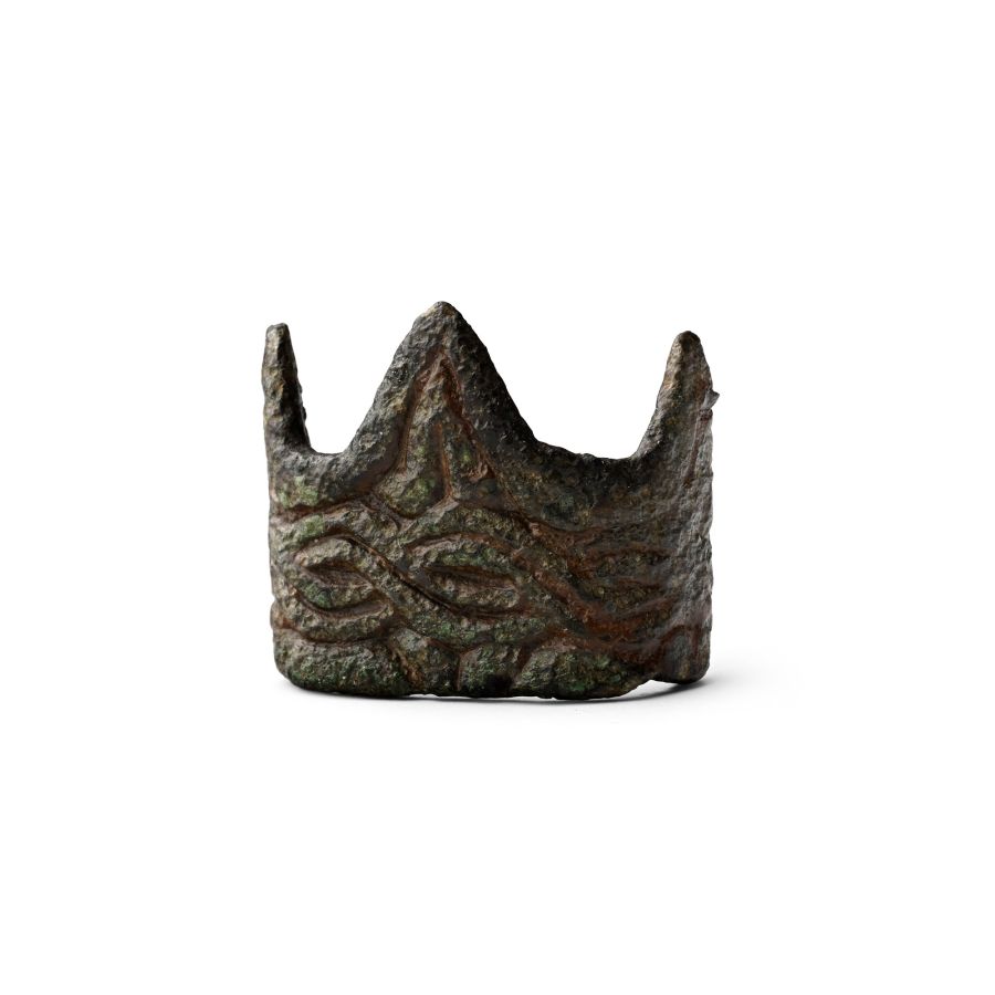Anglo-Saxon Bronze Dagger Fitting with Interlaced Design