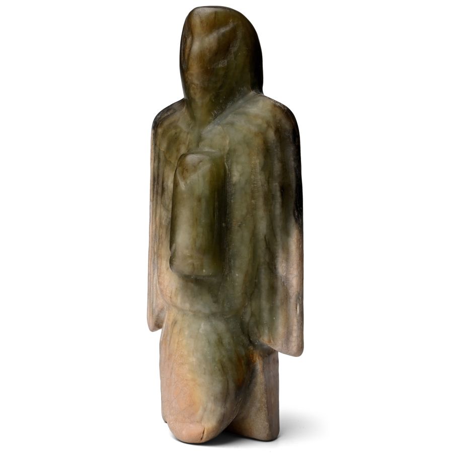 Chinese Hongshan Style Green Stone Figure