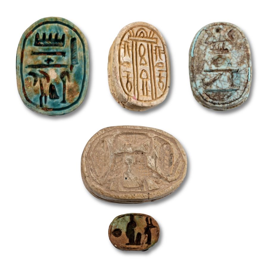 Egyptian Steatite Scarab Group