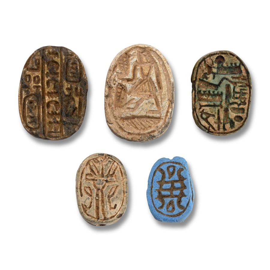 Egyptian Steatite Scarab Group