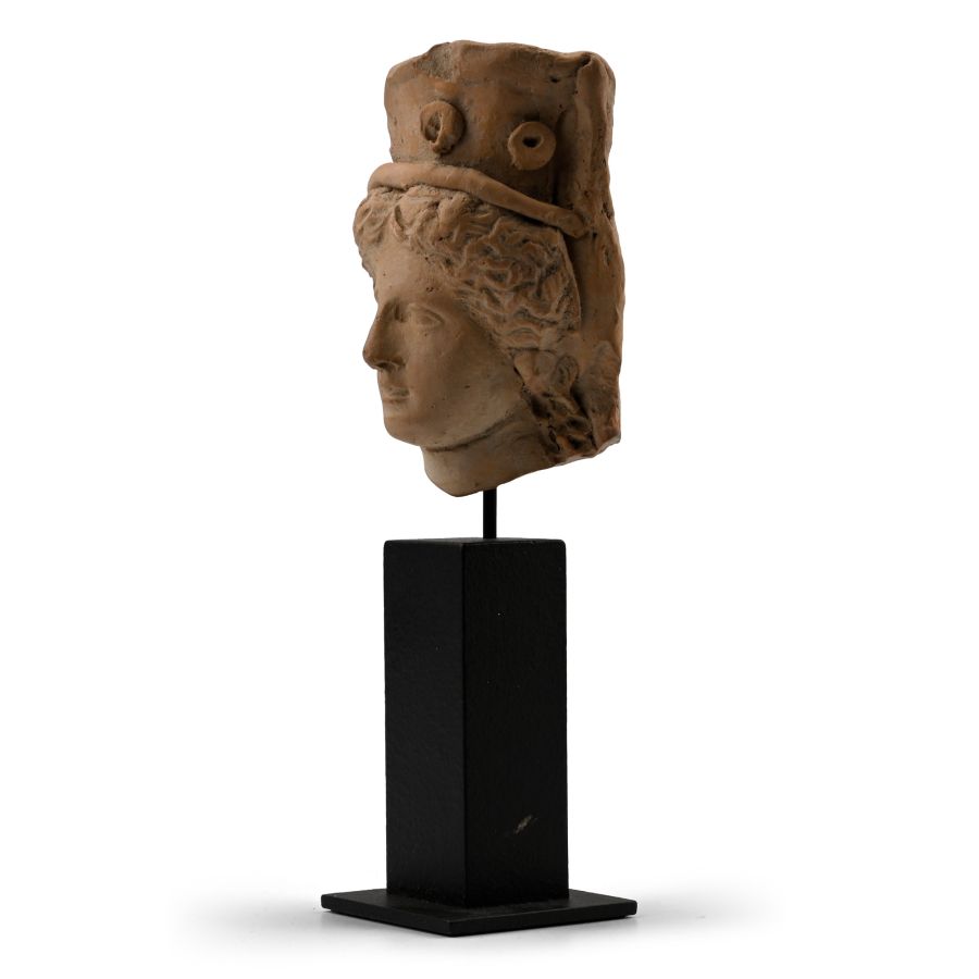 Greek Terracotta Head of a Goddess