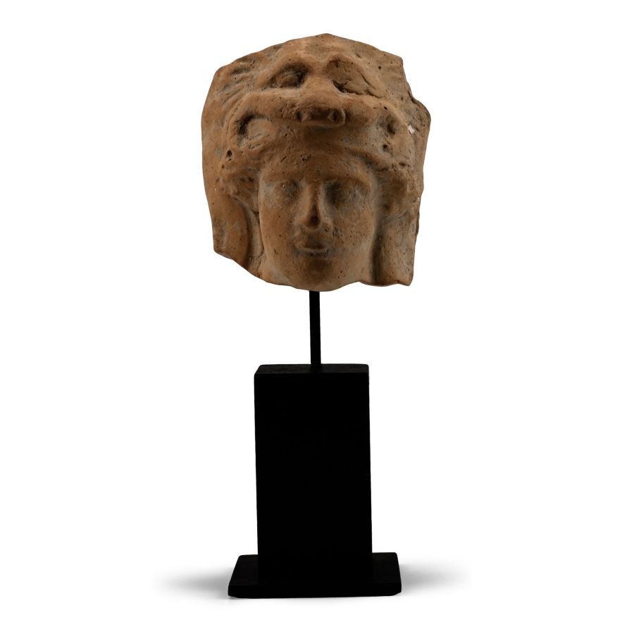 Greek Terracotta Head of a Goddess