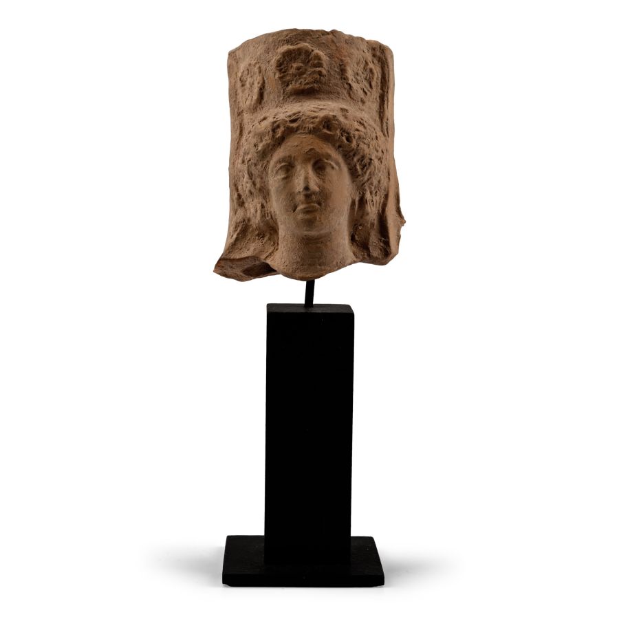 Greek Terracotta Head of a Goddess
