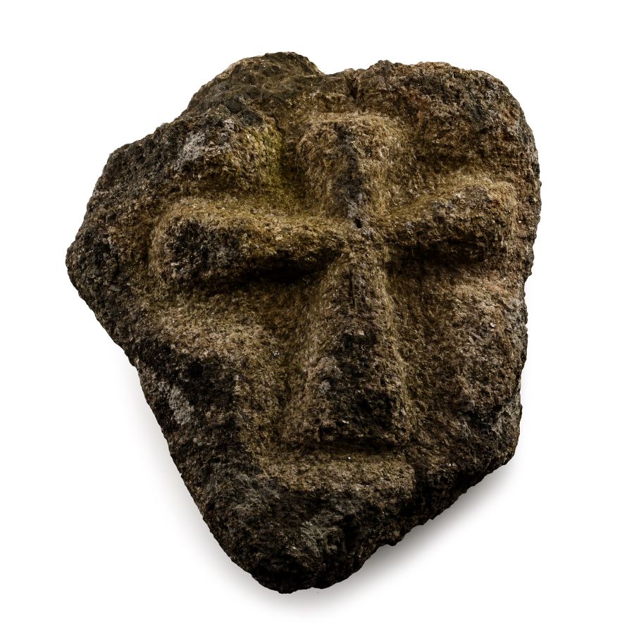 Medieval Pilgrim's Waymark Stone with Cross