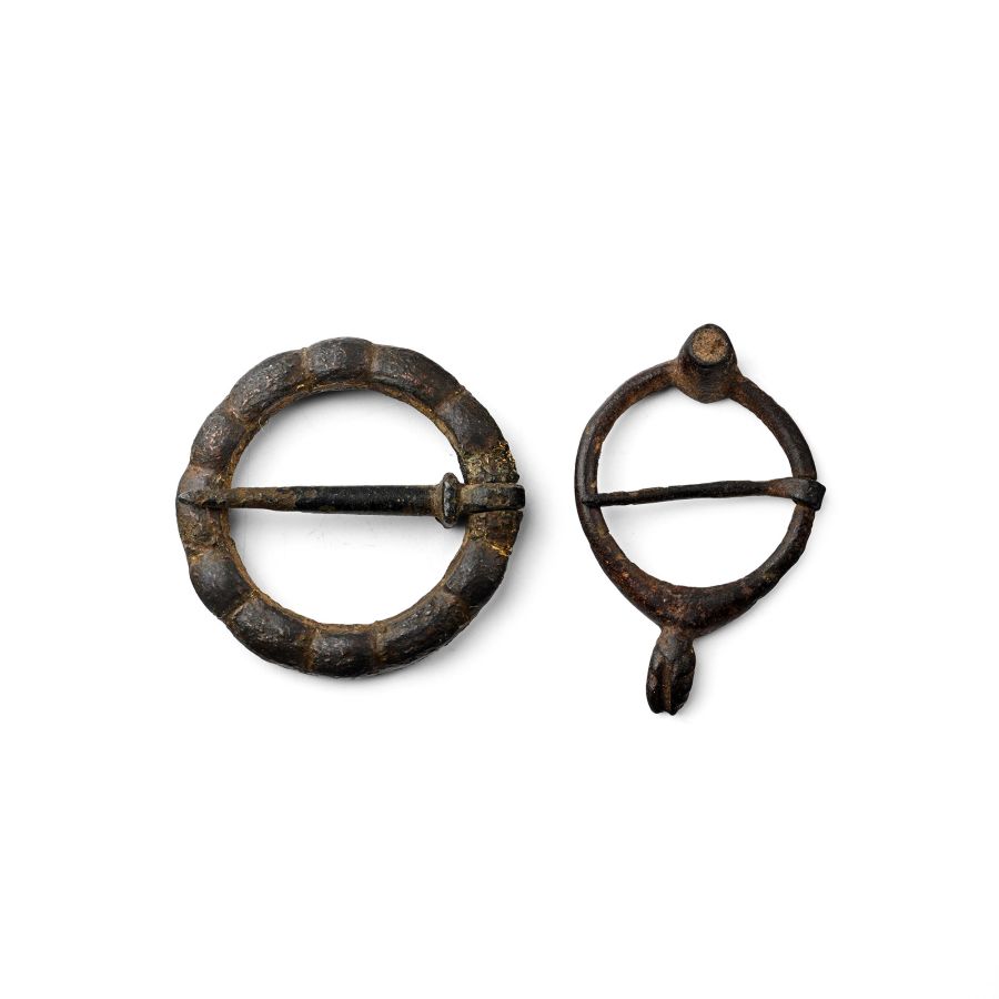 Medieval Bronze Ring Brooch Group