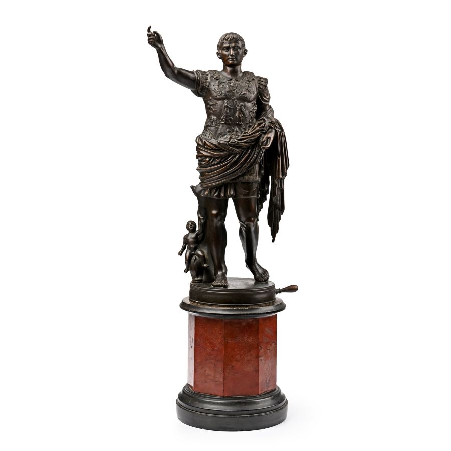 Bronze Grand Tour Statue of Augustus of Prima Porta