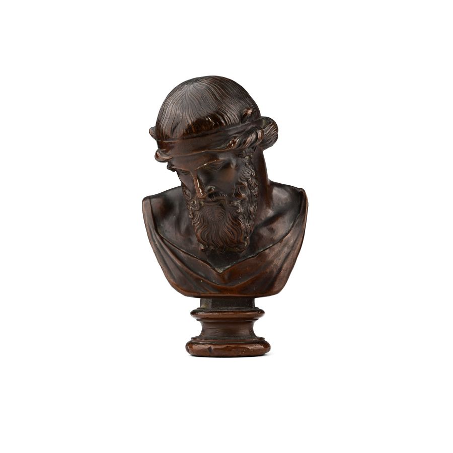 Bronze Grand Tour Bust of Philosopher