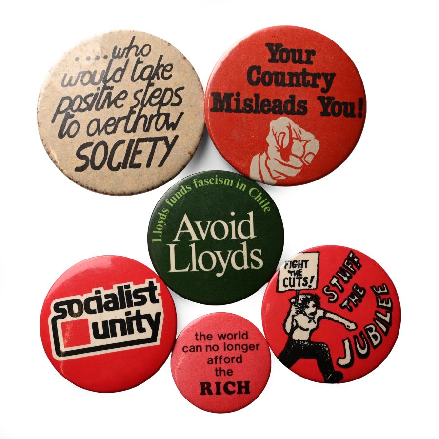 Anti-Society Related Vintage Pin Badge Collection