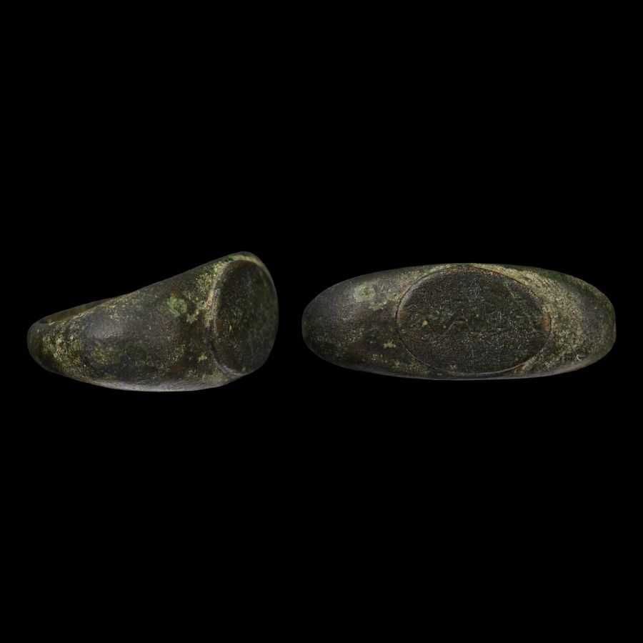 Roman Bronze Ring with APA