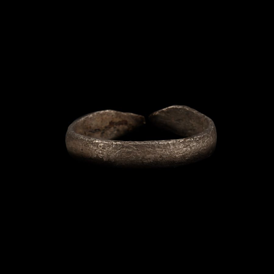 Roman Silver Ring with Snake Heads