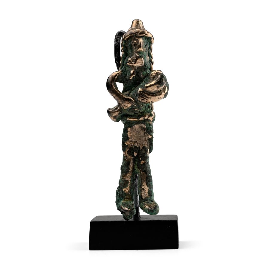 Amlash Bronze Mother and Child Figure
