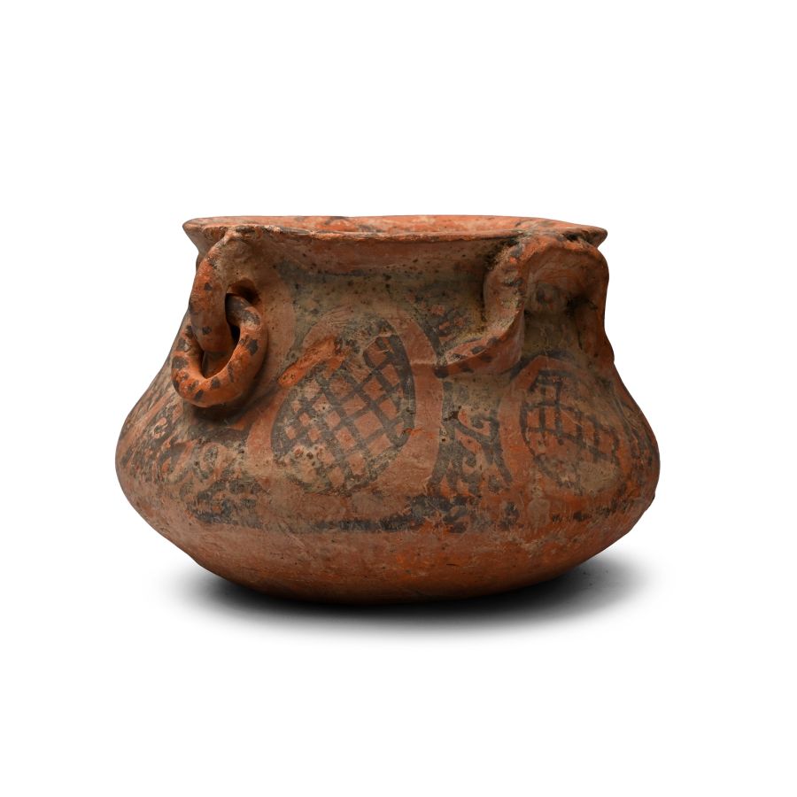 Indus Valley Painted Terracotta Bowl with Rings