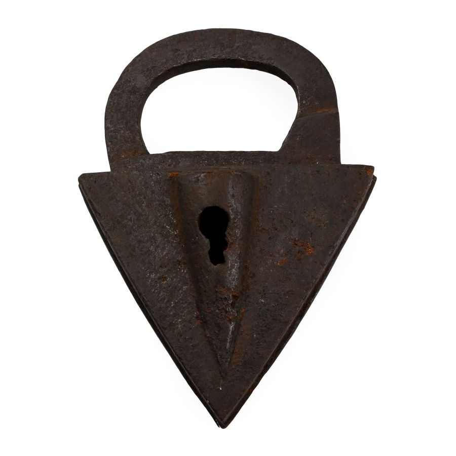 Post Medieval 'Thames' Iron Triangular Padlock