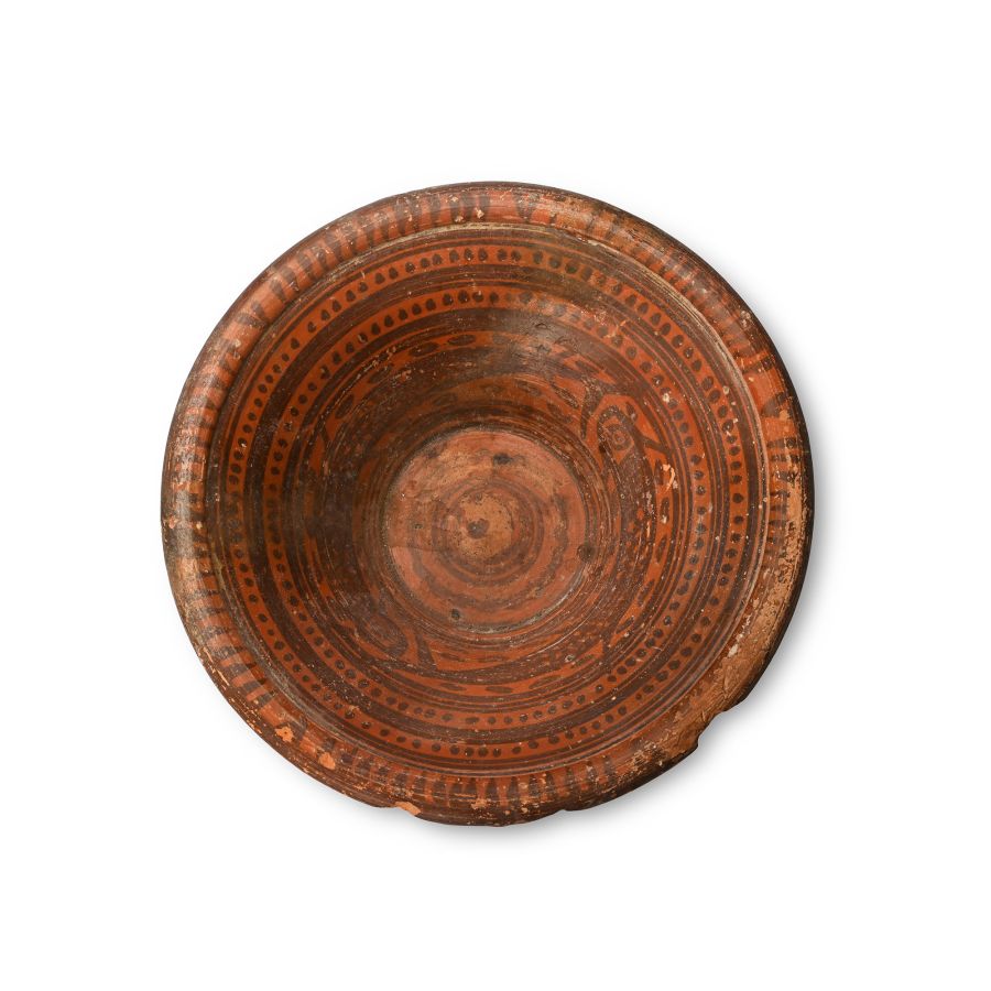 Large Indus Valley Terracotta Footed Goblet