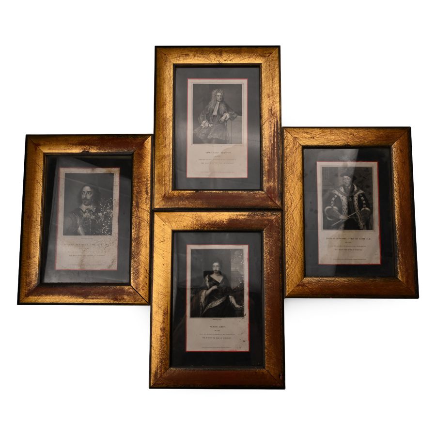 Gilt Framed Set of Historical Prints